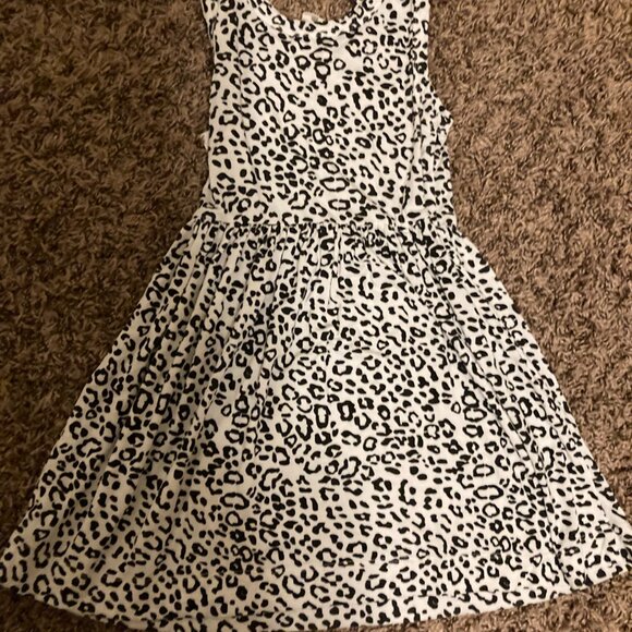 Kate Quinn White Animal Print Dress 12-18 Months 95% Bamboo Viscose 5% Lycra - Picture 3 of 3